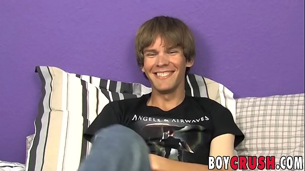 Twinky taking his time before jerking off at sex interview