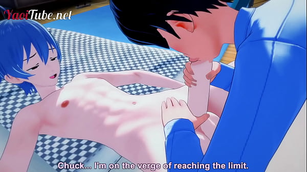 Evangelion Yaoi Hentai 3D - Shinji x Kaworu. Sega, pompino e bareback con molteplici sborrate