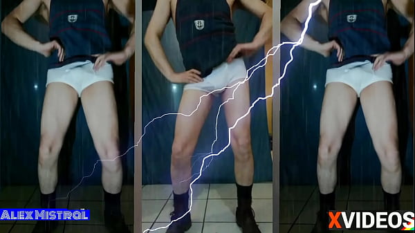 Alejandro Mistral's package in a white underwear Republished